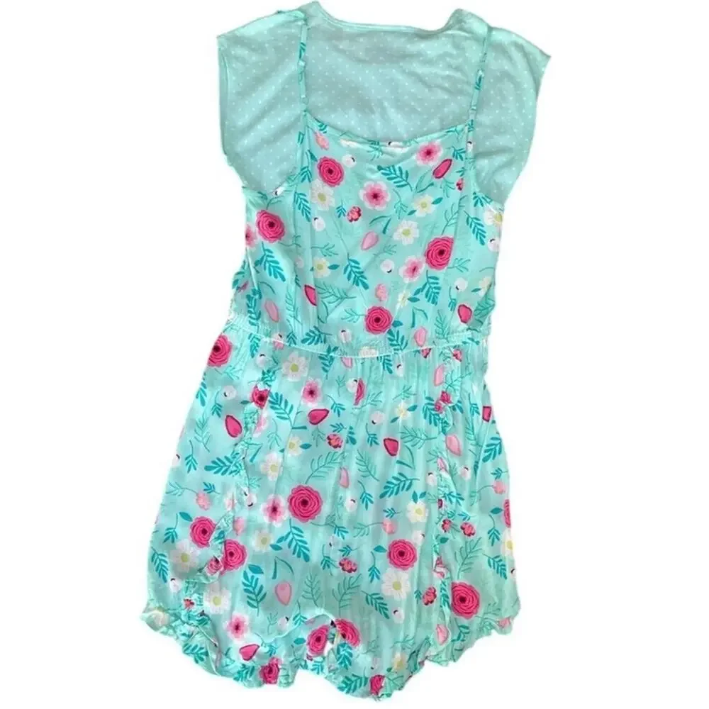 Blush by US Angels Girls Rompers Tops Floral Heart Gray Pink Blue 3 Sets NWT
